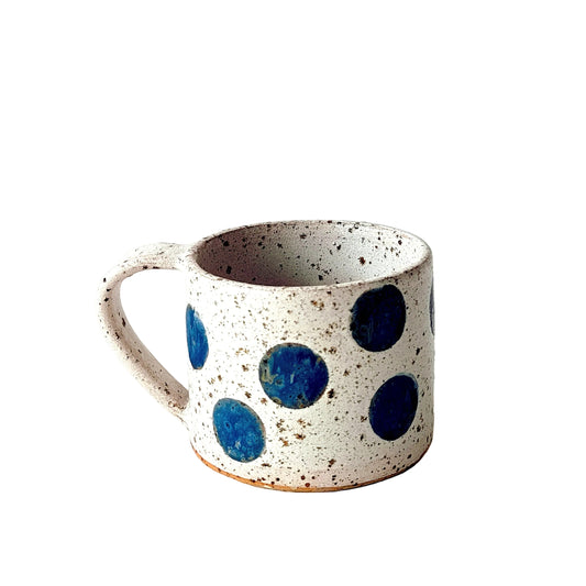 Speckled White With Blue Dots (i)