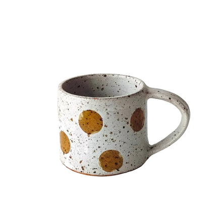 Speckled White With Mustard Dots (i)