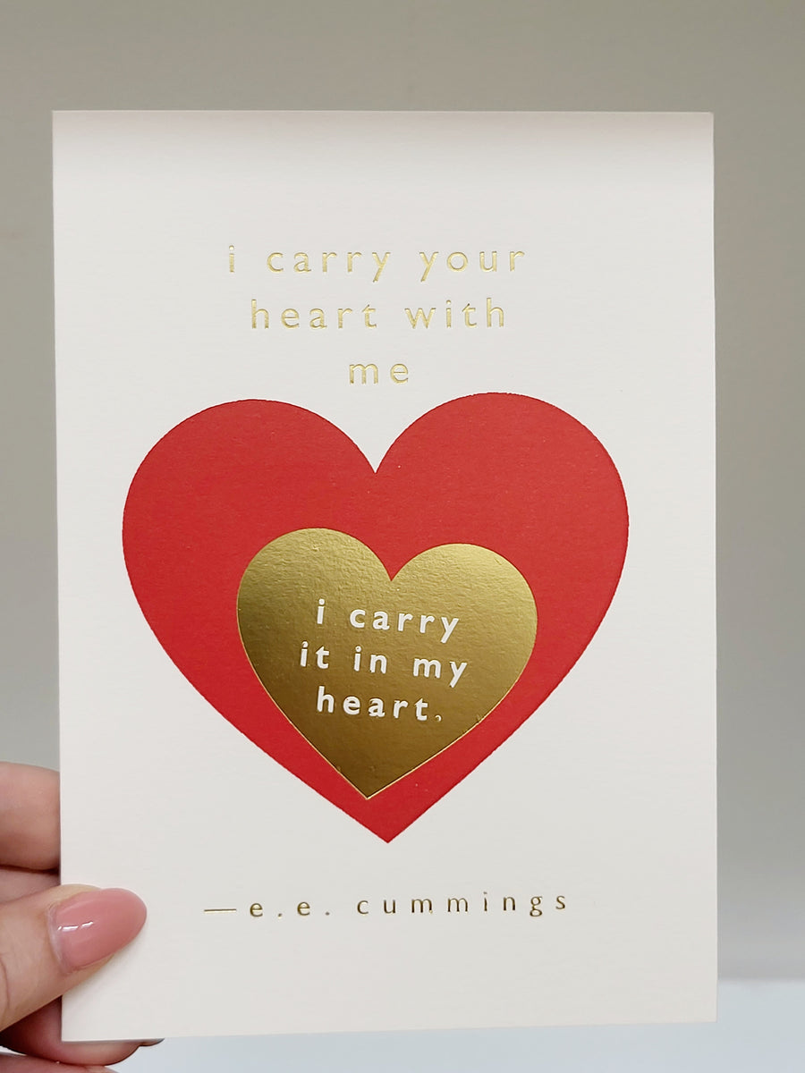 Valentine's I Carry Your Heart With Me Card & Cookie Set