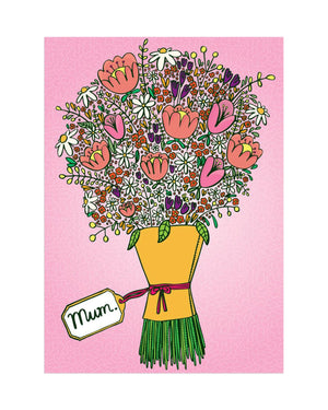 Mum (Bouquet of Flowers) Card