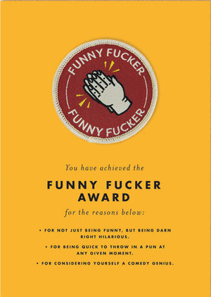 Funny F***er Award Patch Card