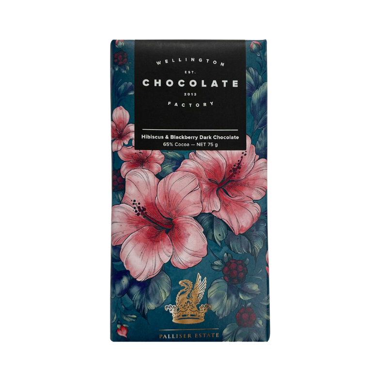 Hibiscus & Blackberry Palliser Dark Chocolate Bar