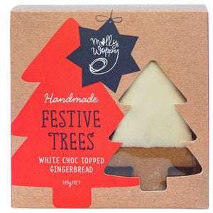 Handmade Festive Trees: White Choc Topped Gingerbread
