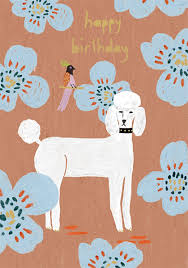 Happy Birthday (Poodle and Bird)