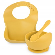 Silicone Baby Feeding Set (Three Pack) - Mustard