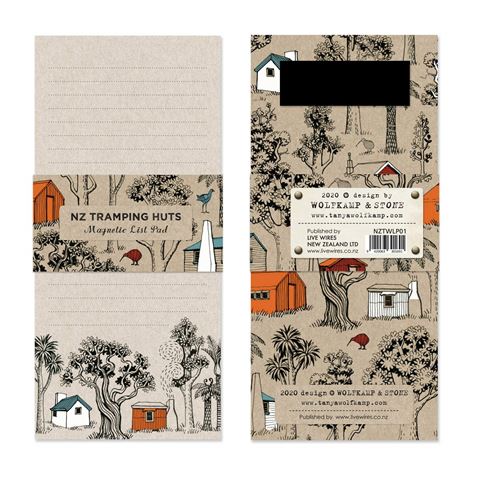 NZ Tramping Huts Magnetic Note Pad