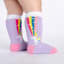 Rainbow Blast Toddler Knee High Socks