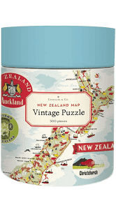 New Zealand Map - Vintage Puzzle - 500 Pieces