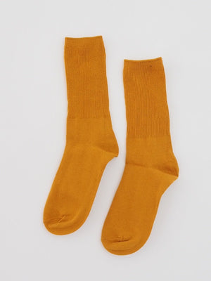 Ribbed socks - Kōwhai